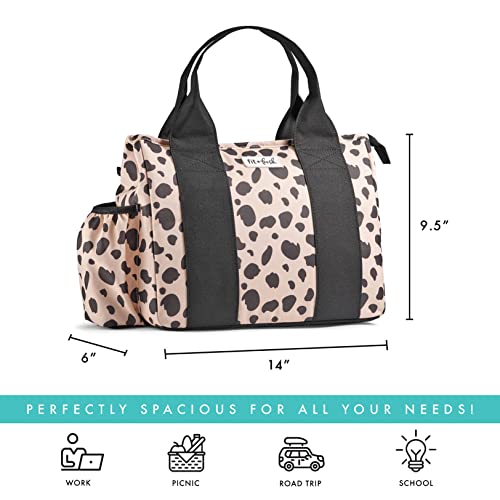 Fit+Fresh Sanibel Adult Insulated Lunch Bag women love as Lunchbox, Lunch Tote - Cute Small Lunch Box For Women, Lunch box men, lunch bags women, insulated lunch box, lunch boxes, adult lunch, Cheetah