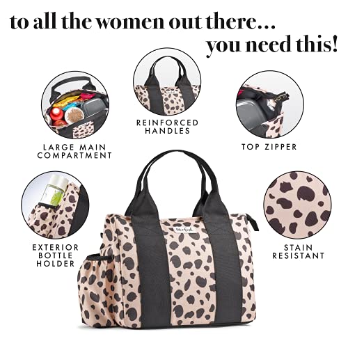 Fit+Fresh Sanibel Adult Insulated Lunch Bag women love as Lunchbox, Lunch Tote - Cute Small Lunch Box For Women, Lunch box men, lunch bags women, insulated lunch box, lunch boxes, adult lunch, Cheetah