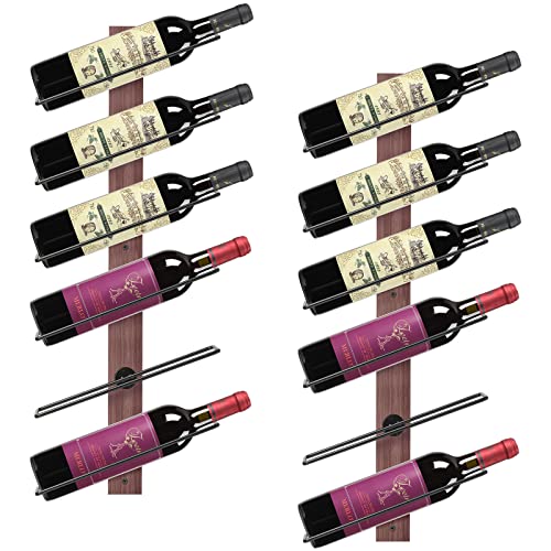 Suhnerbell Wine Rack Wall Mounted, Wall Wine Rack for 12 Wine Bottles Wood Wine Racks for Wall, Wine Holder Wall Mounted Wine Bottle Racks for Kitchen,Dining