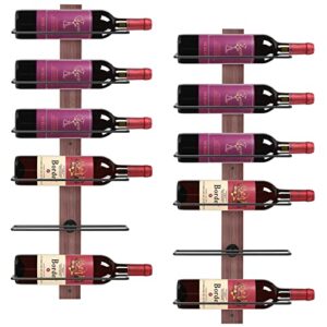 Suhnerbell Wine Rack Wall Mounted, Wall Wine Rack for 12 Wine Bottles Wood Wine Racks for Wall, Wine Holder Wall Mounted Wine Bottle Racks for Kitchen,Dining