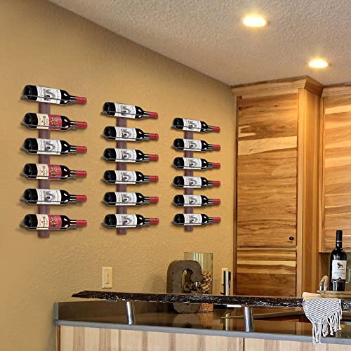 Suhnerbell Wine Rack Wall Mounted, Wall Wine Rack for 12 Wine Bottles Wood Wine Racks for Wall, Wine Holder Wall Mounted Wine Bottle Racks for Kitchen,Dining