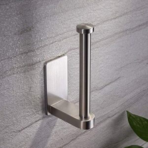 yigii self adhesive toilet paper holder – bathroom toilet paper holder stand no drilling stainless steel brushed