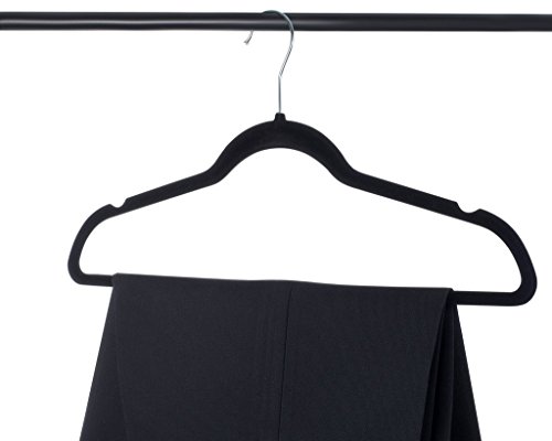 Home-it Premium Velvet Hangers Heavy Duty Clothes Hook Swivel 360-Ultra Thin, (50 Pack)