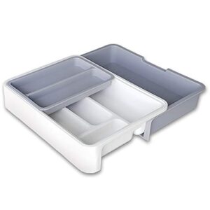 mdhand kitchen drawer organizer – expandable silverware organizer/utensil holder and cutlery tray with drawer dividers for flatware and kitchen utensils
