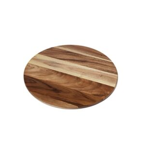 lipper international acacia natural finish grand 20″ turntable lazy susan for table or pantry