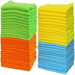 50 pack – simple houseware microfiber cleaning cloth (12″ x 12″)