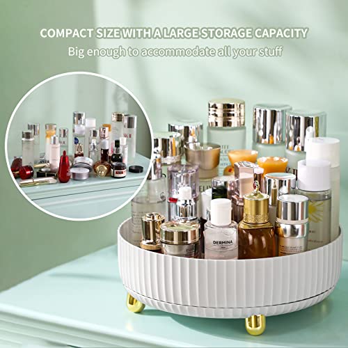 funest Makeup Perfume Organizer, 360 Degree Rotating Lazy Susan Cosmetic Desk Storage Lotions Display Case Round Gift Tray with Large Capacity , for your Jewelry