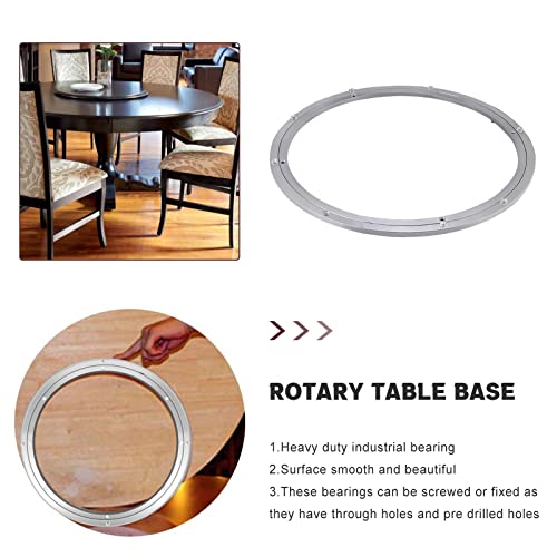 24 Inch Aluminum Lazy Susan Bearing Turntable Ring Heavy Duty Swivel Base Rotating Turntable Hardware for Kitchen Round Dining Table