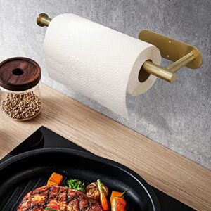 Paper Towel Holders,Paper Towels Rolls - for Kitchen,Paper Towels Bulk- Self-Adhesive Under Cabinet,Both Available in Adhesive and Screws,Stainless Steel Paper Towel Holder (Gold)