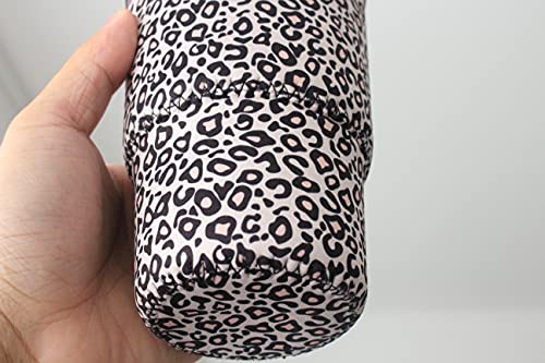 3 Pack Reusable Iced Coffee Sleeves - Xumbtvs Insulator Sleeve for Cold Beverages, Neoprene Cup Holder for Starbucks Coffee, Dunkin Coffee, More(Leopard print)