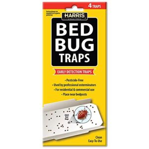 harris bed bug traps for early detection & monitoring, 4 pack