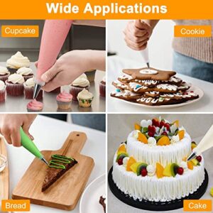 Piping Bags Disposable 100pcs, firstake 12 Inch Thickened Pastry Bags, Anti Burst Frosting Bags, Non-slip Icing Piping Bags and Tips Set for Baking Cupcake, Cookies and Cake Decorating