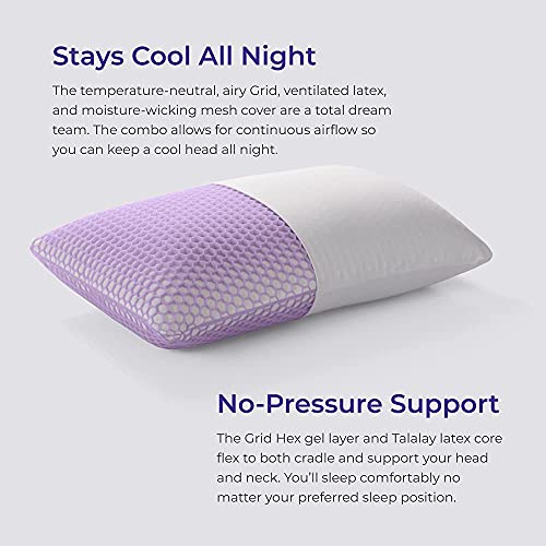 Purple Harmony Pillow | The Greatest Pillow Ever Invented, Hex Grid, No Pressure Support, Stays Cool, Good Housekeeping Award Winning Pillow (Medium)