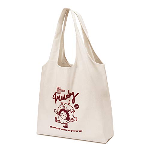 CGBE Canvas Tote Bags with Inner Pocket Reusable Grocery Bags Bulk Reusable Shopping Bags Large Capacity Machine Washable