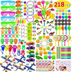 Max Fun 218pcs Party Toys for Kids Classroom Treasure Box Prizes Bulk Party Toys Assortments Goodie Bag Stuffers Birthday Party Carnival Prizes Goodie Bag Fillers Classroom Rewards Pinata Filler Stuffers Toys