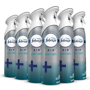 febreze air freshener heavy duty spray, odor fighter, crisp clean, 8.8 oz (pack of 6)