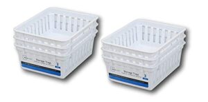 basic square mini bin storage trays – white – 6pk by mainstay