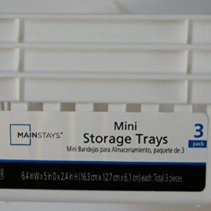 Basic Square Mini Bin Storage Trays - White - 6pk by Mainstay