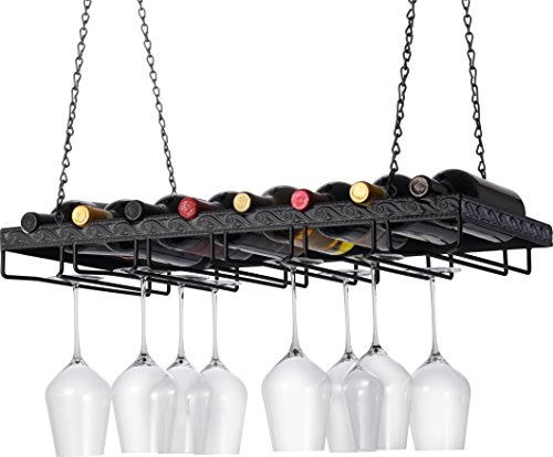 Wine Enthusiast Metal Hanging Wine Glass Rack