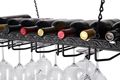 Wine Enthusiast Metal Hanging Wine Glass Rack