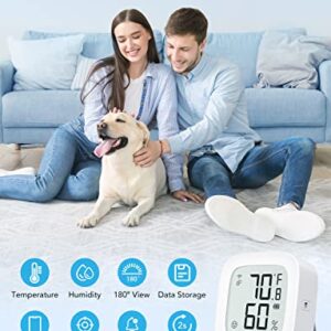 Govee WiFi Thermometer Hygrometer H5103, Indoor Bluetooth Temperature Humidity Sensor with Electronic Ink Display, App Notification Alert, Free Data Storage Export, Digital Remote Monitor for Bedroom