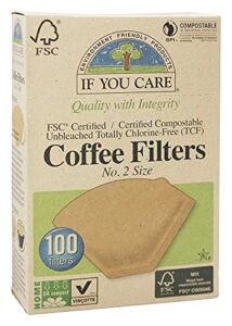 if you care fsc unbleached no 2 coffee filters, 100 count