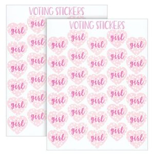 Baby Gender Reveal Board Game with 120 Girl or Boy Voting Stickers, Cast Your Vote Sign with Stand for Party Decorations (Chalkboard Design)