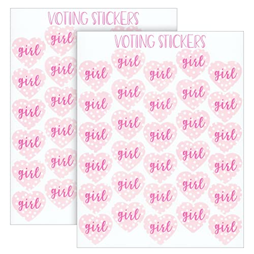 Baby Gender Reveal Board Game with 120 Girl or Boy Voting Stickers, Cast Your Vote Sign with Stand for Party Decorations (Chalkboard Design)