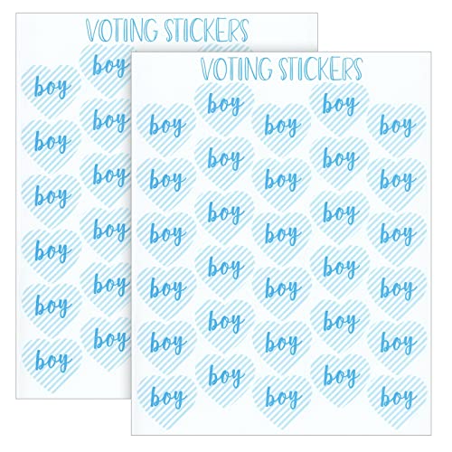 Baby Gender Reveal Board Game with 120 Girl or Boy Voting Stickers, Cast Your Vote Sign with Stand for Party Decorations (Chalkboard Design)