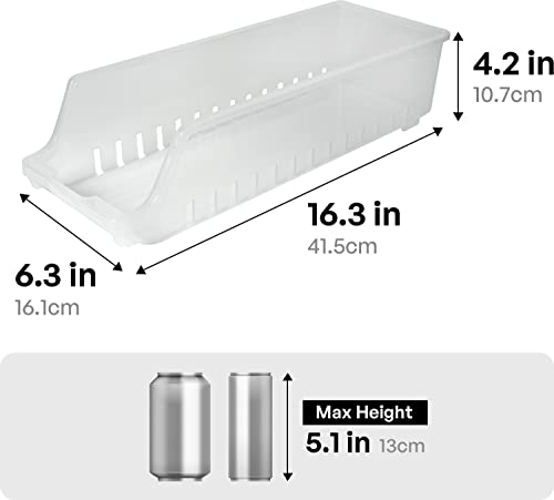 carrotez Soda Can Organizer 11-12 Standard Cans, Beverage Organizer for Refrigerator Pantry Freezer Kitchen Organization and Storage, Beverage Soda Dispenser Plastic BPA Free Storage Rack