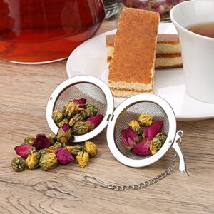 Siasky 2PCS Stainless Steel Mesh Tea Infuser, 2.1 Inch Tea Ball Tea Strainer Tea Diffuser Tea Steeper for Filtering Tea
