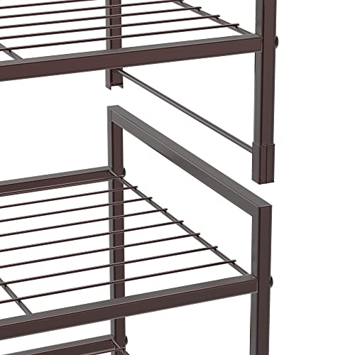 Simple Houseware 3-Tier Stackable Shoes Rack Storage Shelf, Bronze