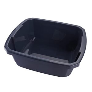 maiyuansu plastic wash basin dishpan basin hand dish washing bucket for dishes portable dish washing tub, 10.5-quart kitchen sink camping sterilite dish pan tub – grey