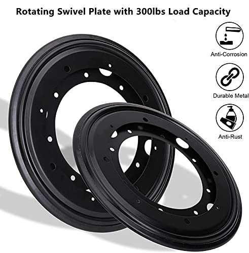 4Pack 5.50 Inch Round Lazy Susan Turntable Bearing Plate 5/16”Thick Lazy Susan Hardware, Rotating Swivel Plate with 300lbs Load Capacity, Lazy Susan Turntable Base for Serving Tray, Table, Kitchen