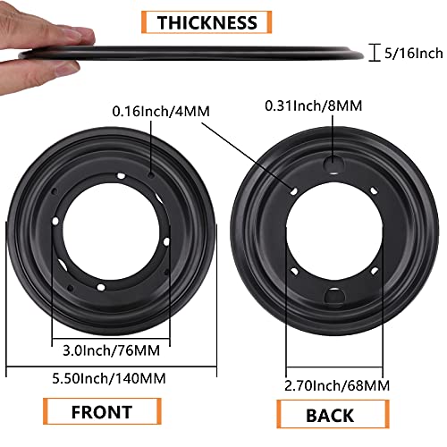 4Pack 5.50 Inch Round Lazy Susan Turntable Bearing Plate 5/16”Thick Lazy Susan Hardware, Rotating Swivel Plate with 300lbs Load Capacity, Lazy Susan Turntable Base for Serving Tray, Table, Kitchen