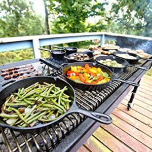 Lodge Cast Iron Skillet with Red Silicone Hot Handle Holder, 10.25-inch