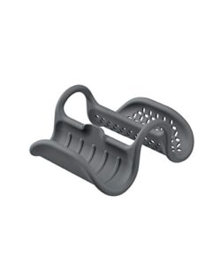 umbra sling kitchen sink accessory, double-sided sponge holder, charcoal