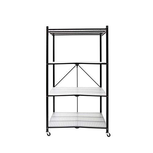 Origami Magnetic Shelf Liners For Wire Shelves & Wire Shelving | R5 Series Collapsible Foldable 4-Shelf Large Heavy Duty Storage Rack (4 Pack) | Clear