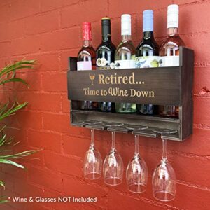 GIFTAGIRL Retirement Gifts for Women 2022 - Wine Gifts for Women Like Our Retired, Time to Wine Down Wine Rack, are an Ideal Retirement Gift for Women Wine Lovers, and are Fun Retired Gifts for Women