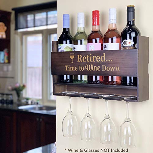 GIFTAGIRL Retirement Gifts for Women 2022 - Wine Gifts for Women Like Our Retired, Time to Wine Down Wine Rack, are an Ideal Retirement Gift for Women Wine Lovers, and are Fun Retired Gifts for Women