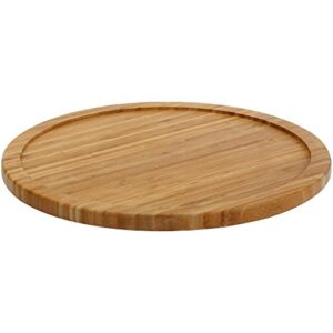 ybm home bamboo wooden lazy susan turntable 20 inch diameter, 481, brown (481v)