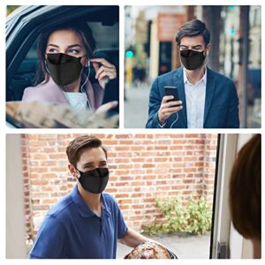 60PCS KF94 Disposable Face Mask, Disposable Individually Packaged Masks, Fish Mouth Type 4-Ply Breathable Mask with Adjustable Nose, Comfortable Breathable. Outdoor, Daily Use ( Black )