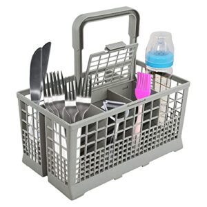 dishwasher cutlery basket fits most brands (9.5 x 5.4 x 4.8 inches)- utensil organizer caddy fits most dishwashers (lp54)
