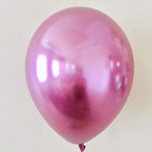 Light Pink and Mauve Balloons, 50PCS 12 Inch Latex Balloons and 5PCS Pink Ribbons for Party Decorations