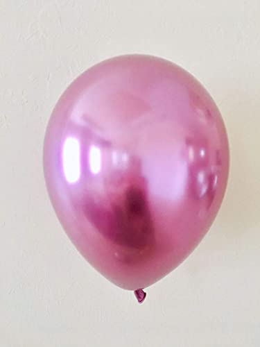 Light Pink and Mauve Balloons, 50PCS 12 Inch Latex Balloons and 5PCS Pink Ribbons for Party Decorations