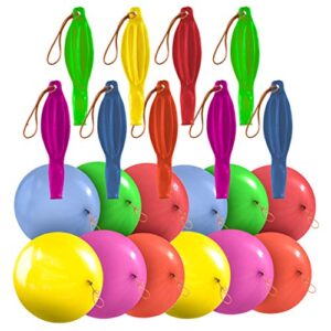 prextex 36 punch balloons in 6 assorted colors – 18 inch strong punching ball balloons for indoor or outdoor fun or party favor