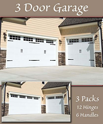 Household Essentials 240 Hinge It Magnetic Decorative Garage Door Accents | Black