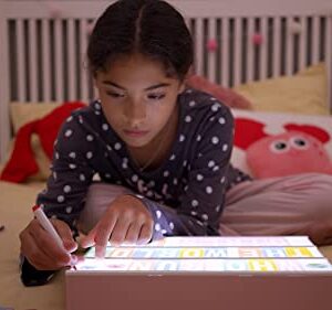 Pink Cinema Light Box with 400 Letters & Emojis & 2 Markers - BONNYCO | Led Light Box Home, Office & Room Decor | Light Up Sign Letters Board Gifts for Women & Girls Christmas & Birthdays | Pink Decor