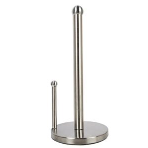 Luciano Housewares Luciano Satin Nickel Stainless Steel Kitchen Paper Towel Holder, 12.9" x 5.9"