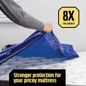 Mattress Bags for Moving with 8 Handles - Queen Size - Extra-Thick Mattress Bag for Moving - Reusable Mattress Storage Bag - Mattress Cover for Moving with Zipper, Moving Mattress Bag Protector
